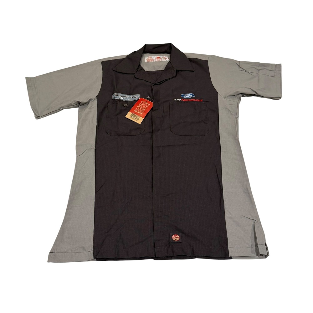 Red Kap Ford Performance Stewart-Haas Racing Work Shirt Mens Small Grey SY20CG